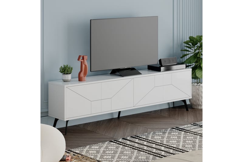 Dune Tv-bänk 180x29,6 cm Vit - Hanah Home - TV bänk & mediabänk