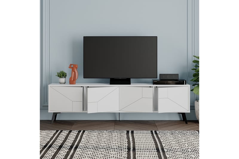 Dune Tv-bänk 180x29,6 cm Vit - Hanah Home - TV bänk & mediabänk