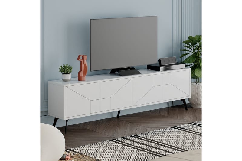 Dune Tv-bänk 180x29,6 cm Vit - Hanah Home - Möbler - Tv möbel & mediamöbel - TV bänk & mediabänk