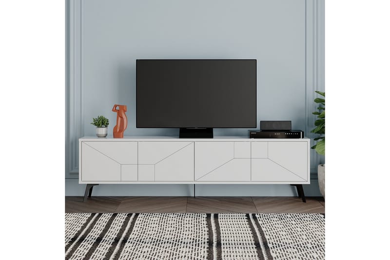 Dune Tv-bänk 180x29,6 cm Vit - Hanah Home - Möbler - Tv möbel & mediamöbel - TV bänk & mediabänk