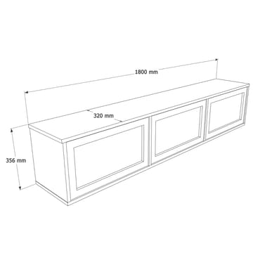 Dune TV-bänk 180x35,6x32 cm - Ek - Möbler - Tv möbel & mediamöbel - TV bänk & mediabänk