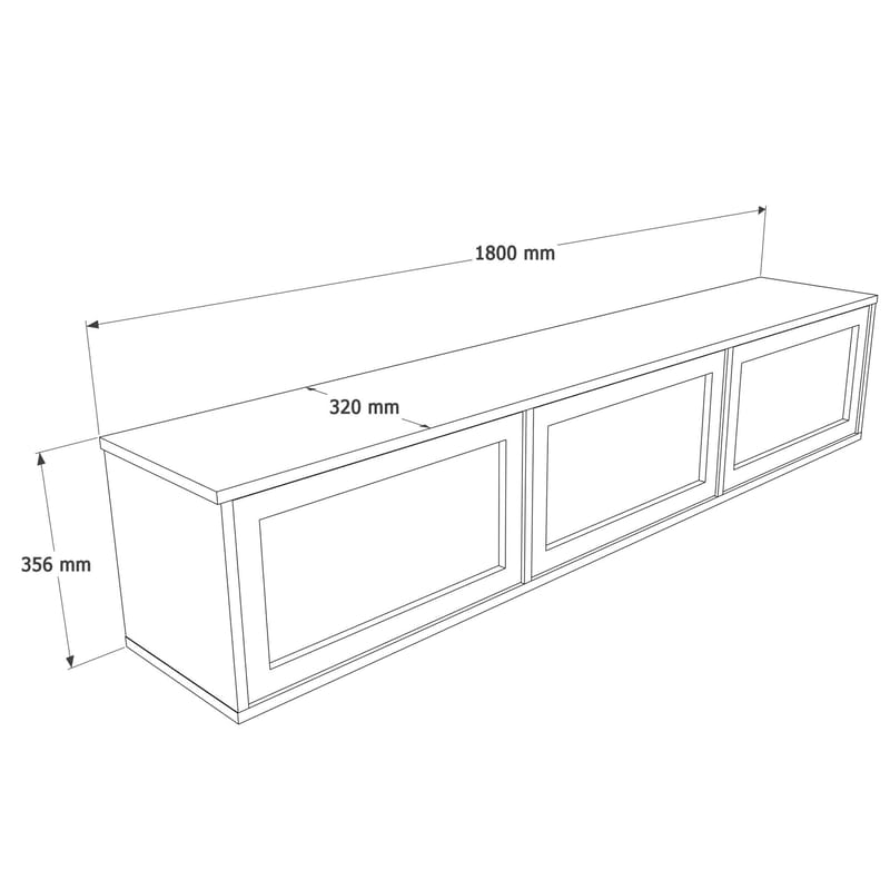 Dune TV-bänk 180x35,6x32 cm - Ek - Möbler - Tv möbel & mediamöbel - TV bänk & mediabänk