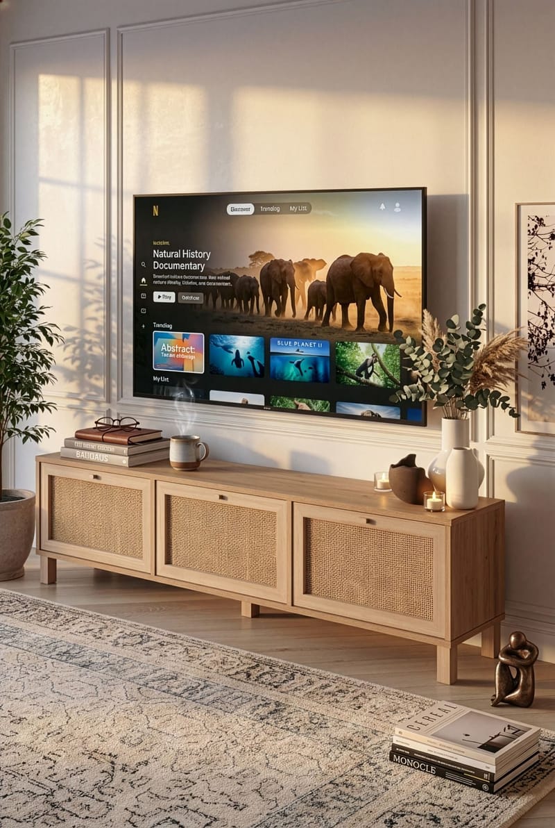 Dune TV-bänk 180x45,6x32 cm - Ek - Möbler - Tv möbel & mediamöbel - TV bänk & mediabänk