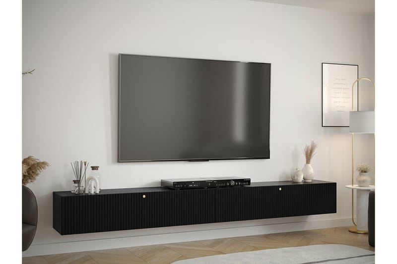 Dunvegan Tv-skåp 300 cm - Svart - TV skåp
