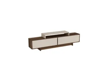 Durros Tv-bänk 180 cm - Valnöt/Beige - Möbler - Tv möbel & mediamöbel - TV bänk & mediabänk