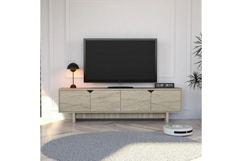 Edrion Tv-bänk 180 cm - Travertine - Möbler - Tv möbel & mediamöbel - TV bänk & mediabänk