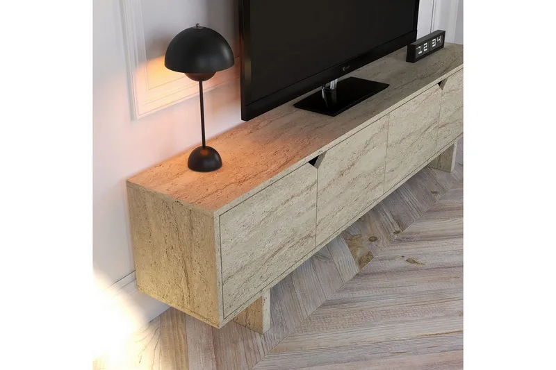 Edrion Tv-bänk 180 cm - Travertine - Möbler - Tv möbel & mediamöbel - TV bänk & mediabänk