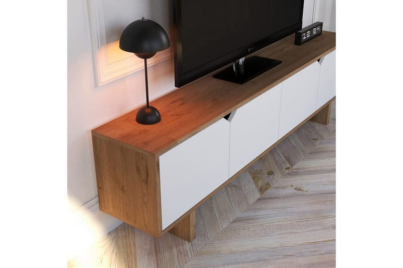 Edrion Tv-bänk 180 cm - Vit - Möbler - Tv möbel & mediamöbel - TV bänk & mediabänk