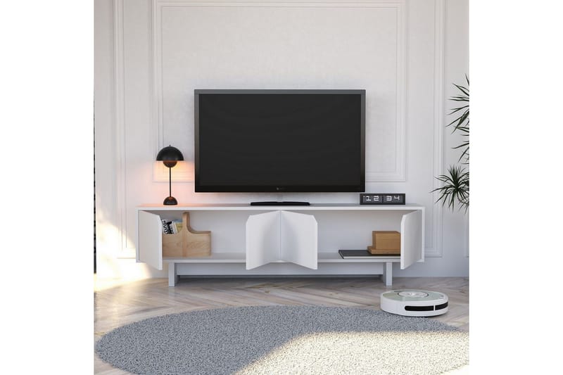 Edrion Tv-bänk 180 cm - Vit - Möbler - Tv möbel & mediamöbel - TV bänk & mediabänk