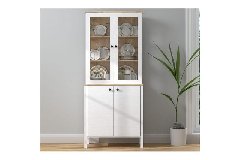 Elvan Bokhylla 83 cm - Natur/Vit - Förvaring - Hylla - Bokhylla