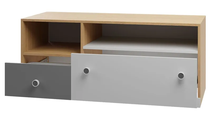 Elvaren Golvstående Tv-bänk 120 cm med Förvaring i Målat Trä - Vit - Möbler - Tv möbel & mediamöbel - TV bänk & mediabänk