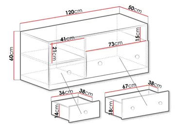 Elvaren Golvstående Tv-bänk 120 cm med Förvaring i Målat Trä - Vit - Möbler - Tv möbel & mediamöbel - TV bänk & mediabänk