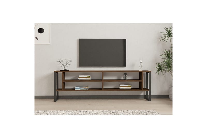 Elvorn Tv-bänk 160 cm - Valnöt - Möbler - Tv möbel & mediamöbel - TV bänk & mediabänk