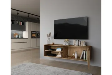 Entsian Vägghängd TV-bänk 40 cm med Förvaring i Ek - Brun - Möbler - Tv möbel & mediamöbel - TV bänk & mediabänk