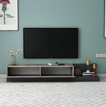 Ervold TV-bänk 180x30x37 cm - Gordion Marble/Anthracite - Möbler - Tv möbel & mediamöbel - TV bänk & mediabänk