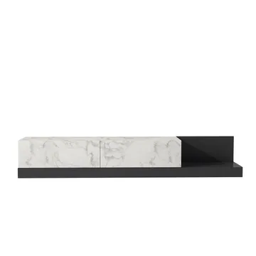Ervold TV-bänk 180x30x37 cm - Marmo Marble/Antracit - Möbler - Tv möbel & mediamöbel - TV bänk & mediabänk