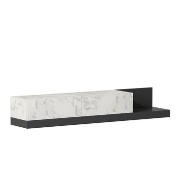 Ervold TV-bänk 180x30x37 cm - Marmo Marble/Antracit - Möbler - Tv möbel & mediamöbel - TV bänk & mediabänk
