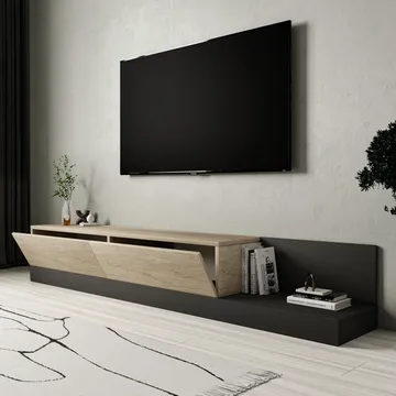 Ervold TV-bänk 180x30x37 cm - Travertin/Antracit - Möbler - Tv möbel & mediamöbel - TV bänk & mediabänk