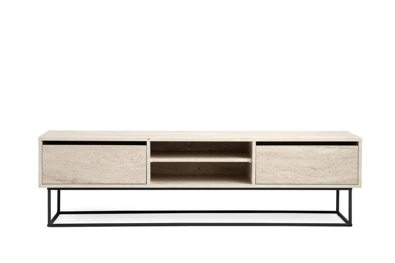 Escape Tv-bänk 180 cm, Svart/Marmor