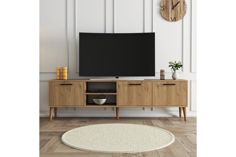 Essexa Tv-bänk 180x35 cm Brun - Hanah Home - TV bänk & mediabänk