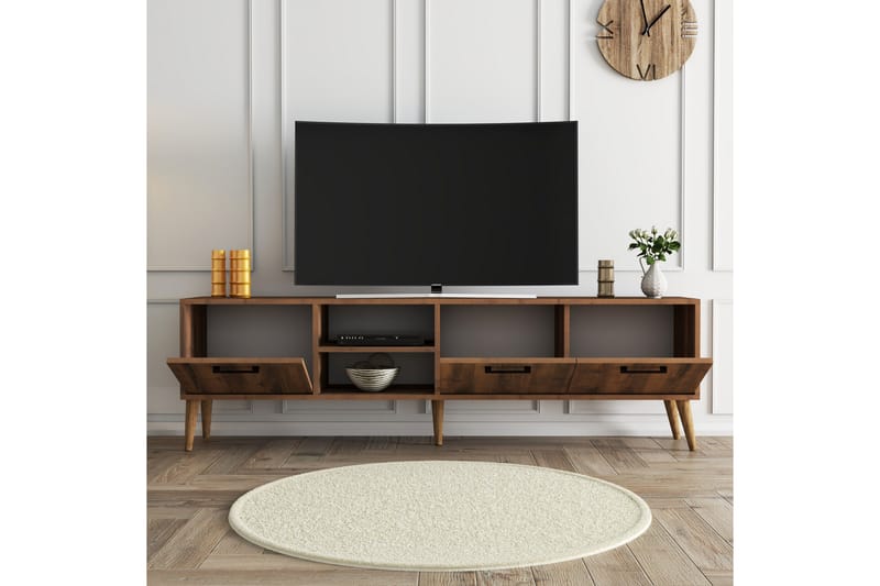 Essexa Tv-bänk 180x35 cm Brun - Hanah Home - TV bänk & mediabänk