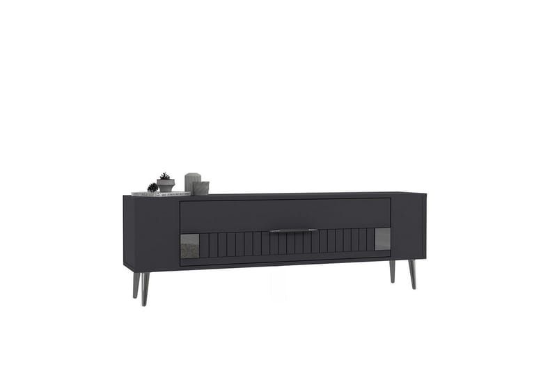 Estel Tv-bänk 120 cm - Antracit/Silver - Möbler - Tv möbel & mediamöbel - TV bänk & mediabänk