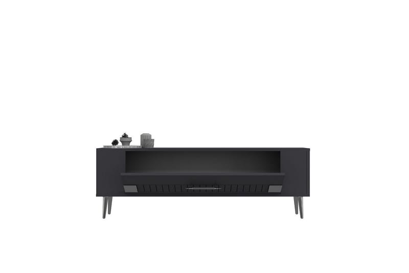 Estel Tv-bänk 120 cm - Antracit/Silver - Möbler - Tv möbel & mediamöbel - TV bänk & mediabänk