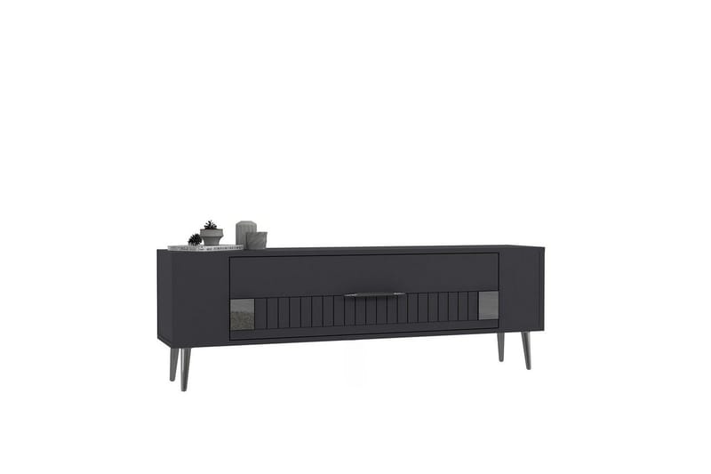 Estel Tv-bänk 120 cm - Antracit/Silver - Möbler - Tv möbel & mediamöbel - TV bänk & mediabänk