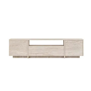 Farvik TV-bänk med Förvaring 180x46x35 cm - Travertin - Möbler - Tv möbel & mediamöbel - TV bänk & mediabänk