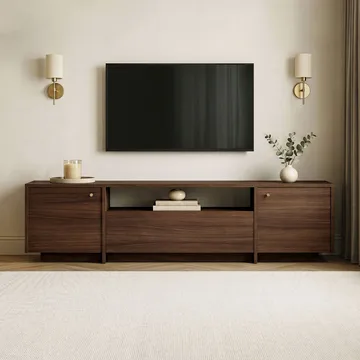 Farvik TV-bänk med Förvaring 180x46x35 cm - Valnöt - Möbler - Tv möbel & mediamöbel - TV bänk & mediabänk