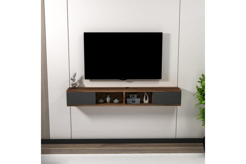 Faval Tv-bänk 140 cm - Valnöt/Antracit - Möbler - Tv möbel & mediamöbel - TV bänk & mediabänk
