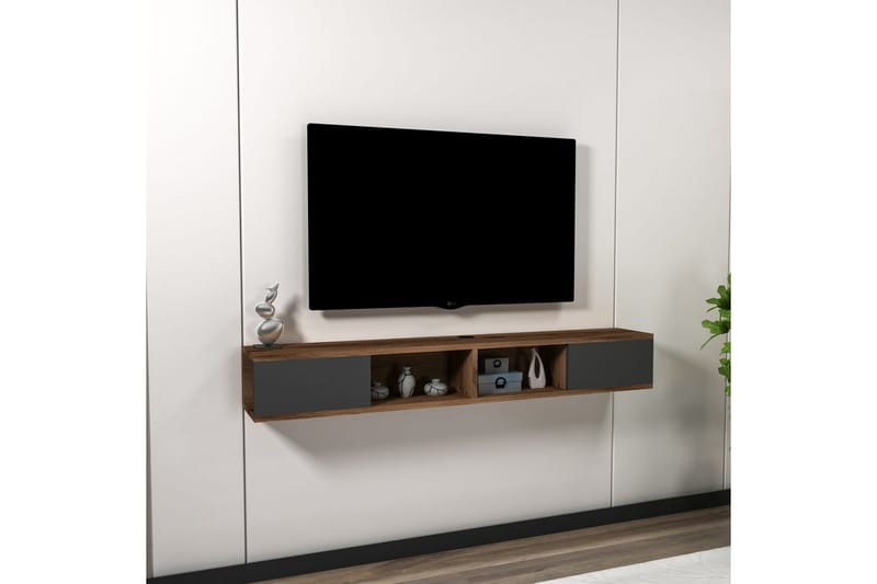 Faval Tv-bänk 140 cm - Valnöt/Antracit - Möbler - Tv möbel & mediamöbel - TV bänk & mediabänk