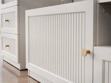 Fayric Golvstående Tv-bänk 180 cm med Förvaring i Målat Trä - Beige - Möbler - Tv möbel & mediamöbel - TV bänk & mediabänk