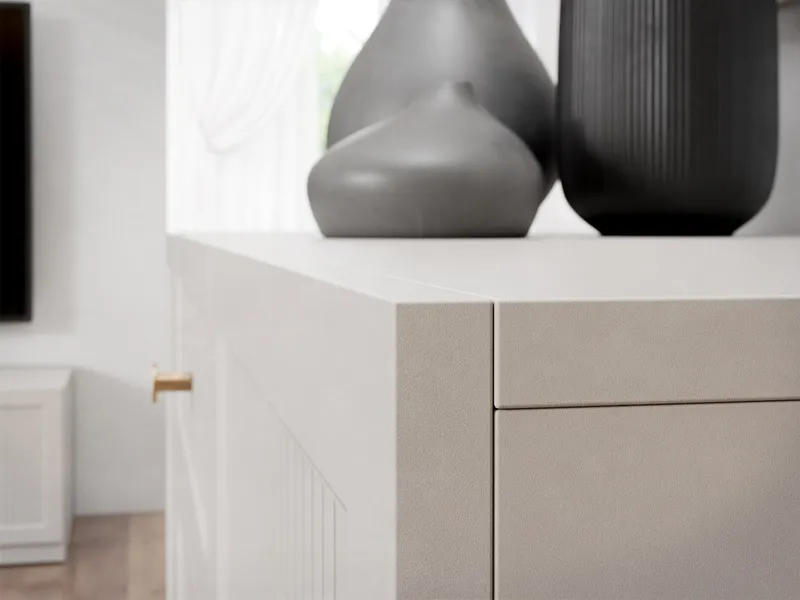 Fayric Golvstående Tv-bänk 180 cm med Förvaring i Målat Trä - Beige - Möbler - Tv möbel & mediamöbel - TV bänk & mediabänk