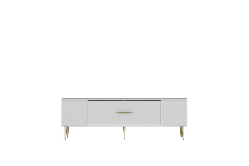 Feynor Tv-bänk 150 cm - Vit/Guld - Möbler - Tv möbel & mediamöbel - TV bänk & mediabänk