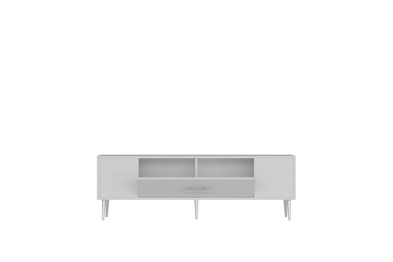 Feynor Tv-bänk 150 cm - Vit/Silver - Möbler - Tv möbel & mediamöbel - TV bänk & mediabänk