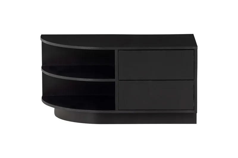 Finca Golvstående TV Bänk Vänster 78 cm med Förvaring i Furu - Svart - Möbler - Tv möbel & mediamöbel - TV bänk & mediabänk