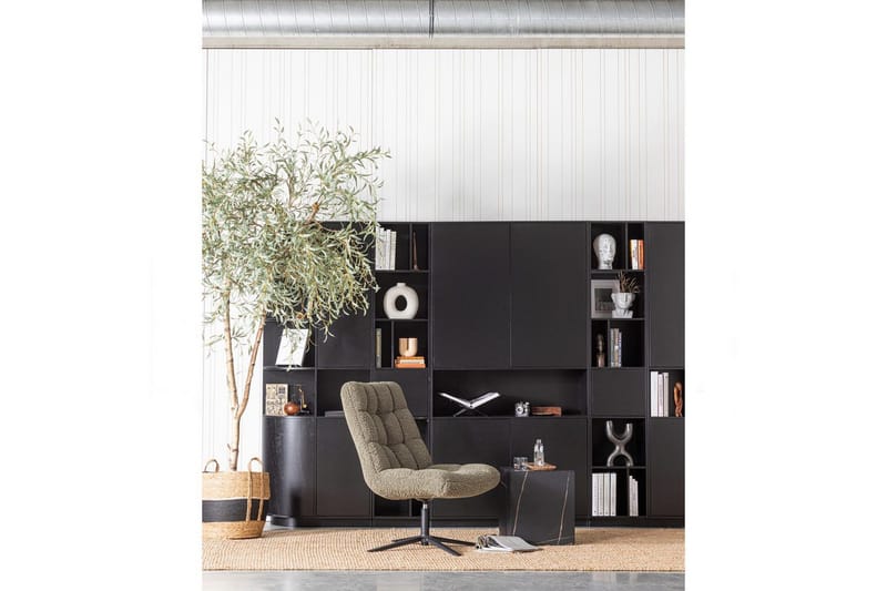 Finca Golvstående TV Bänk Vänster 78 cm med Förvaring i Furu - Svart - Möbler - Tv möbel & mediamöbel - TV bänk & mediabänk
