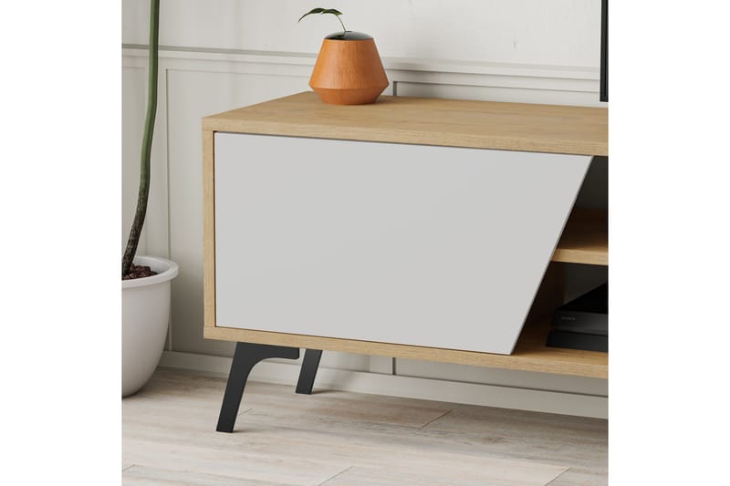Fiona Tv-bänk 180x35,6 cm Brun/Vit - Hanah Home - Möbler - Tv möbel & mediamöbel - TV bänk & mediabänk