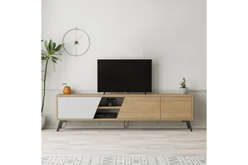 Fiona Tv-bänk 180x35,6 cm Brun/Vit - Hanah Home - Möbler - Tv möbel & mediamöbel - TV bänk & mediabänk