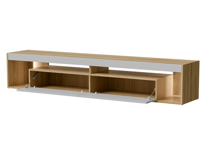 Fiorea Tv-bänk 200 cm - Brun och grå - Möbler - Tv möbel & mediamöbel - TV bänk & mediabänk