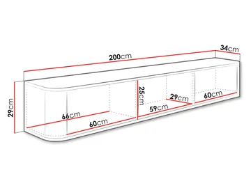 Fjora Tv-bänk 200 cm - Beige - Möbler - Tv möbel & mediamöbel - TV bänk & mediabänk
