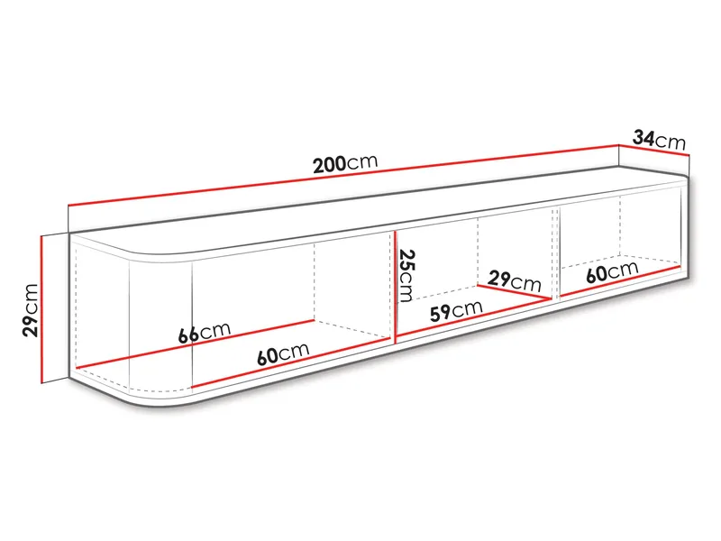 Fjora Tv-bänk 200 cm - Beige - Möbler - Tv möbel & mediamöbel - TV bänk & mediabänk