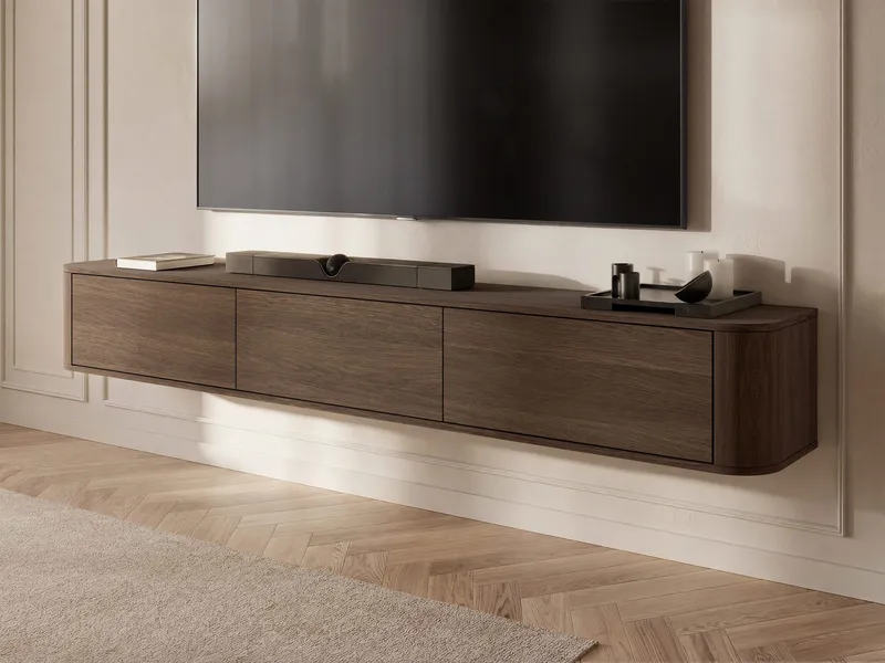 Fjora Tv-bänk 200 cm - Mörkbrun - Möbler - Tv möbel & mediamöbel - TV bänk & mediabänk