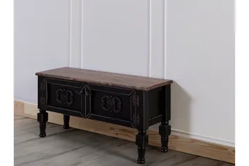 Flor Golvstående Tv Bänk 100 cm med Förvaring i Målat Trä - Svart - Möbler - Tv möbel & mediamöbel - TV bänk & mediabänk