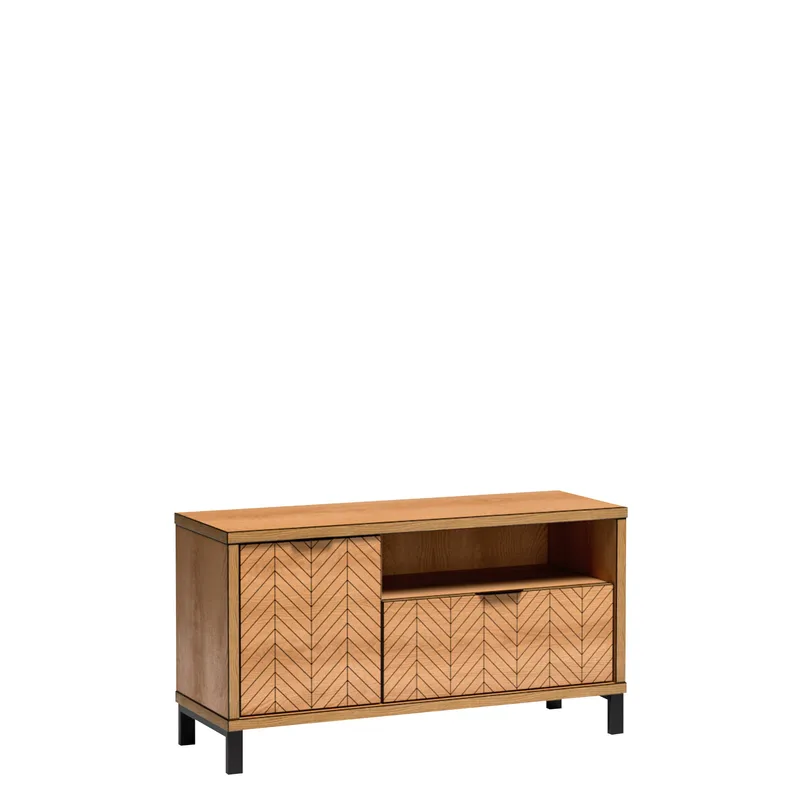 Fonti Golvstående Tv Bänk 118 cm med Förvaring, Brun