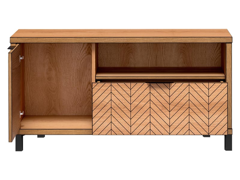 Fonti Golvstående Tv Bänk 118 cm med Förvaring - Brun - Möbler - Tv möbel & mediamöbel - TV bänk & mediabänk