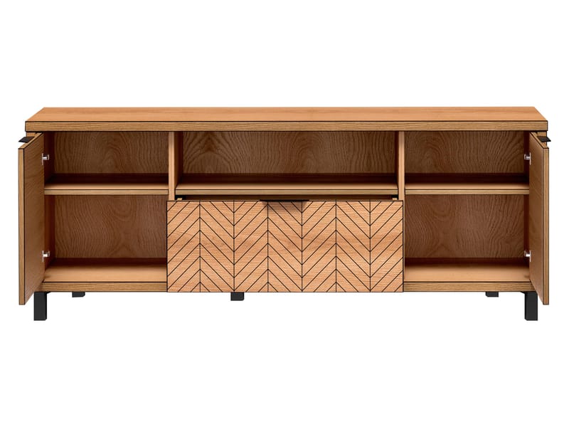 Fonti Golvstående Tv-bänk 159 cm i Träutseende - Brun - Möbler - Tv möbel & mediamöbel - TV bänk & mediabänk
