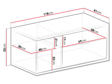 Fonti Tv Bänk 118 cm i Trä - Brun - Möbler - Tv möbel & mediamöbel - TV bänk & mediabänk
