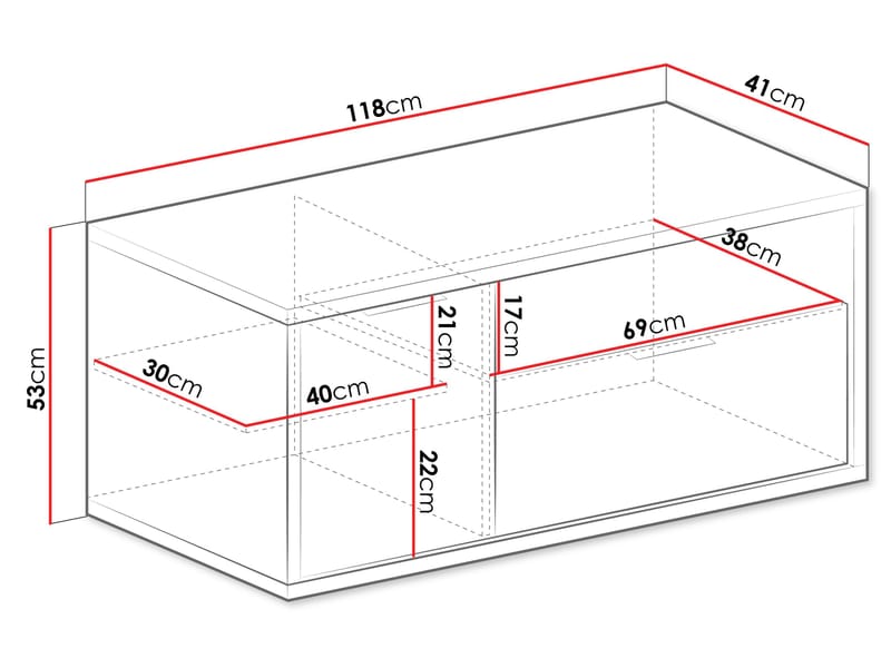 Fonti Tv Bänk 118 cm i Trä - Brun - Möbler - Tv möbel & mediamöbel - TV bänk & mediabänk